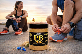 TRUE PATH High Protein Peanut Butter with apple slices for a tasty, gluten-free snack