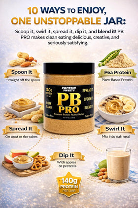 TRUE PATH High Protein Peanut Butter blended into a smoothie for a creamy boost