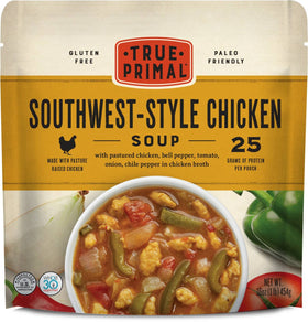True Primal Southwest Style Chicken Soup ready-to-heat for quick meals.