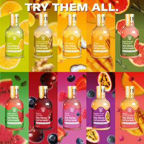 TrueSeaMoss mixed berry lemonade electrolyte bottle front highlighting hydration boost.