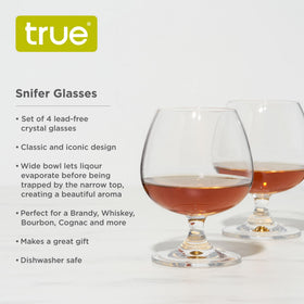 TRUE cognac snifter capturing aroma to enhance sipping experience