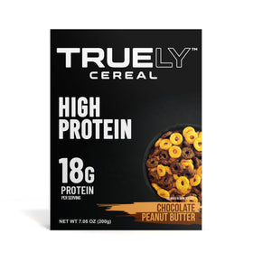 Truely Cereal Protein ingredients closeup, avocado oil and whey/casein protein for quality.