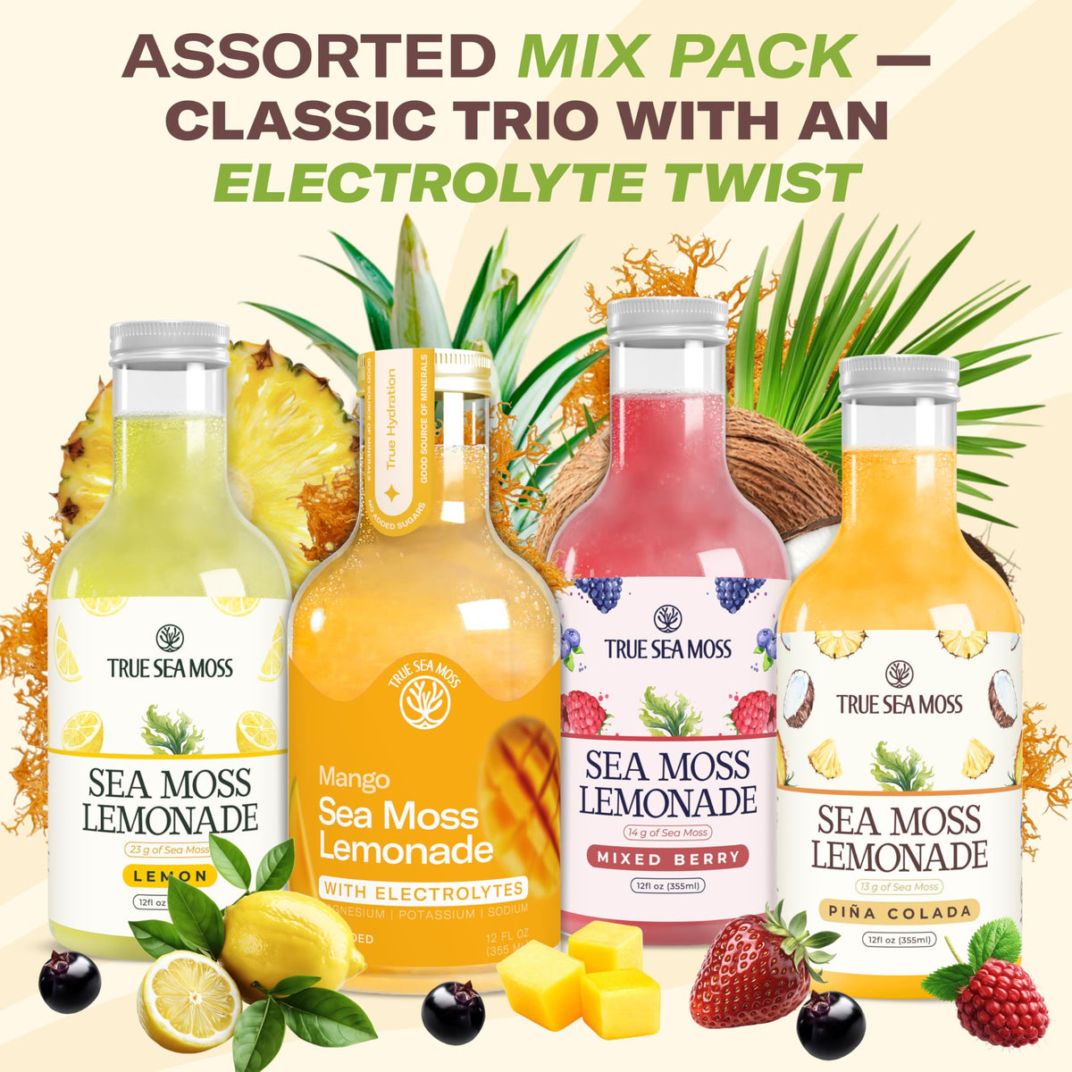 TrueSeaMoss Berry bottle offers natural fruit flavor and daily hydration.