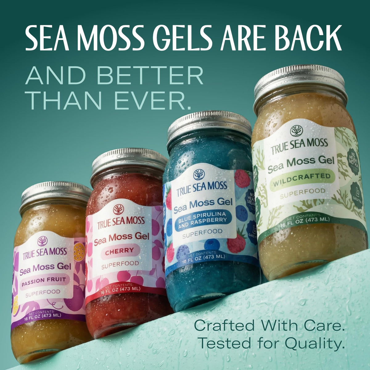 TrueSeaMoss gel with lemon puree offering natural daily use