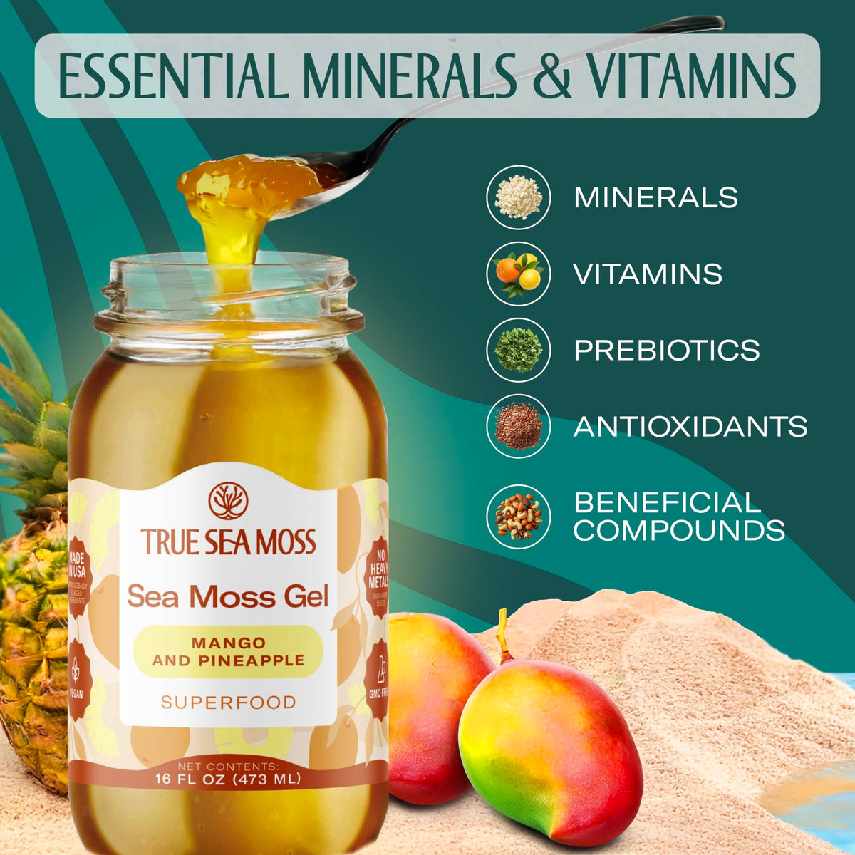 Gel blended into a smoothie for versatile use.