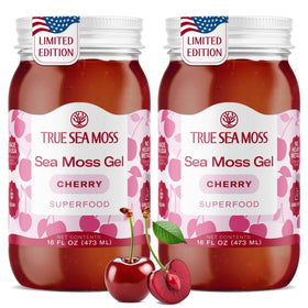 TrueSeaMoss cherry gel in a jar for daily wellness