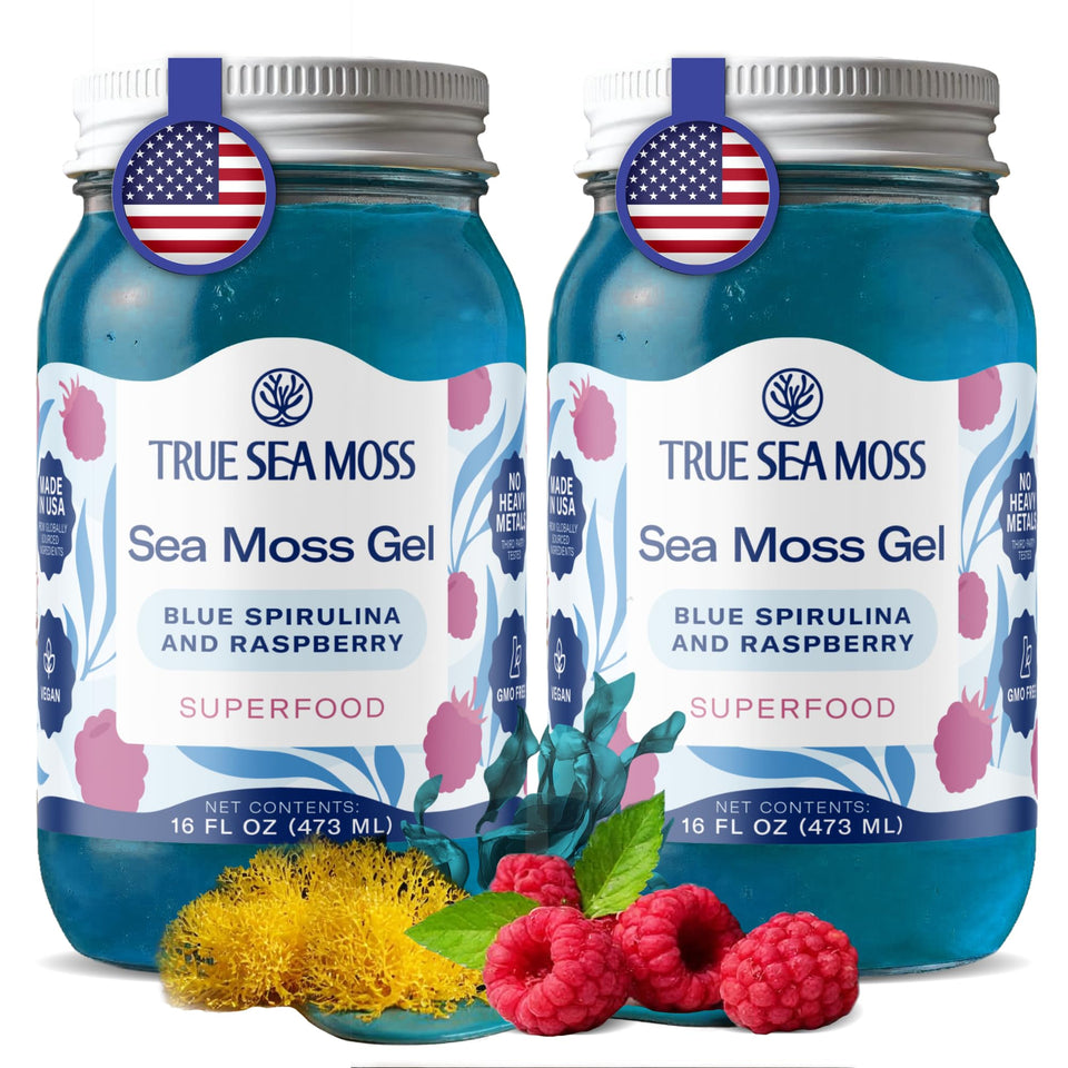 TrueSeaMoss sea moss gel in a jar for easy blending into drinks