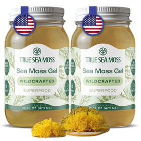 TrueSeaMoss sea moss gel in glass jar with smooth texture for smoothies
