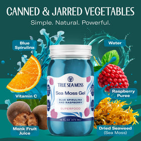 TrueSeaMoss Sea Moss Gel with label variation on jar for variety