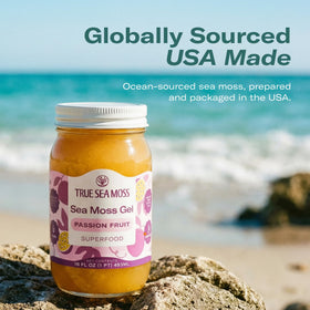 TrueSeaMoss smooth gel blends easily into drinks for quick nutrition.
