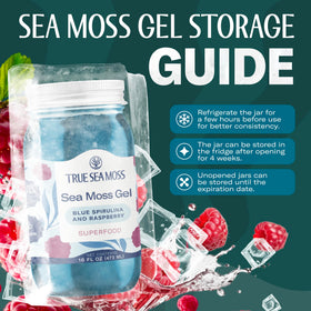 TrueSeaMoss versatile gel blends into tea, shakes, or desserts.