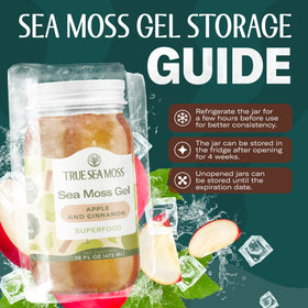 TrueSeaMoss gel added to tea or desserts for flavor variety