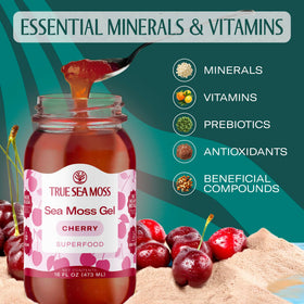 TrueSeaMoss USA-made ingredients label emphasizing quality sourcing