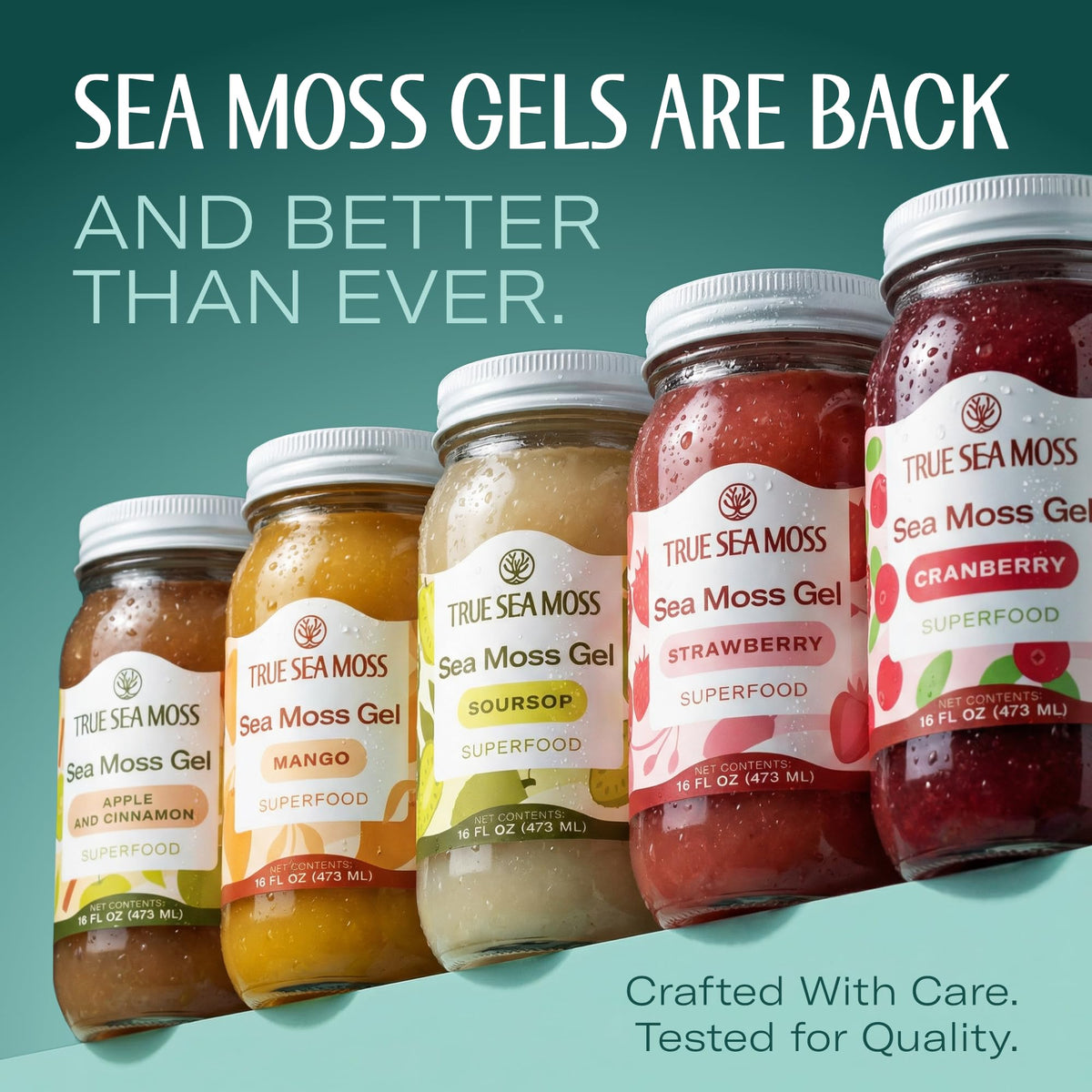 TrueSeaMoss mango puree close-up for tropical flavor boosts.
