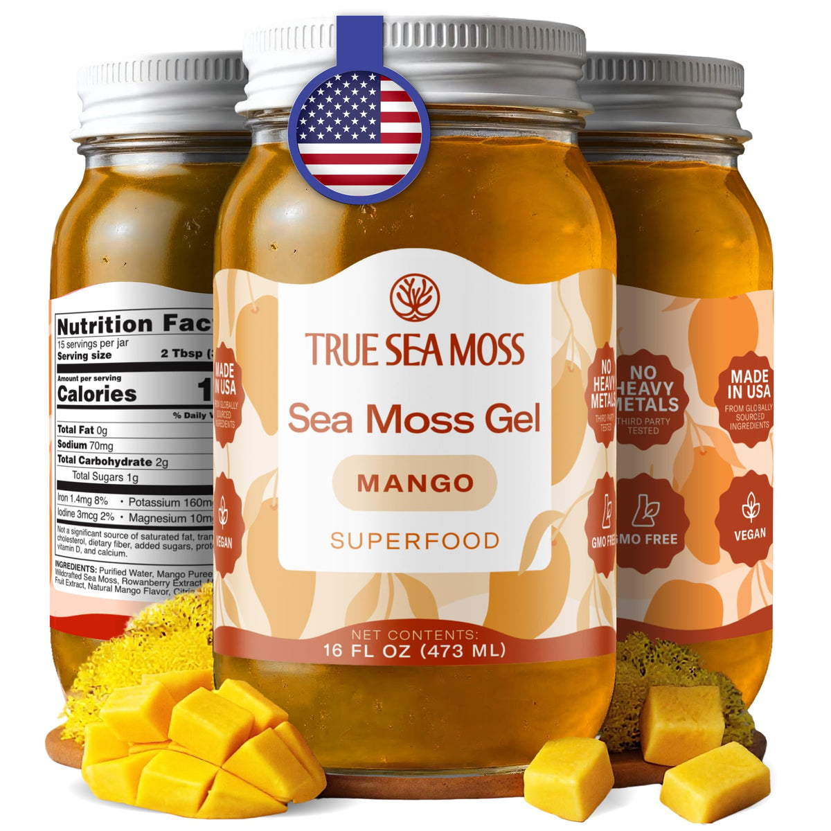 TrueSeaMoss Sea Moss Gel jar ready for daily use in smoothies.