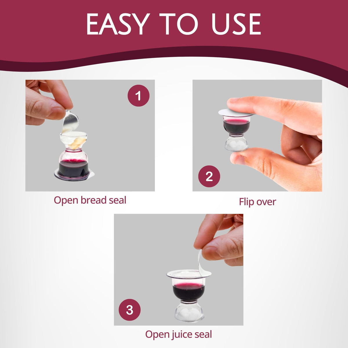 TrueVine chalice cups grape juice prefilled for seamless church service