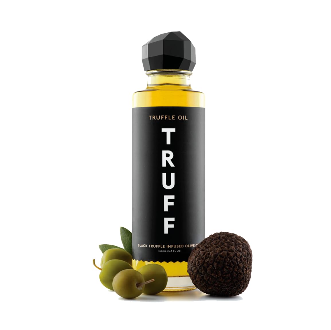 TRUFF Black Truffle Oil bottle ready to elevate pasta and salads with rich aroma.