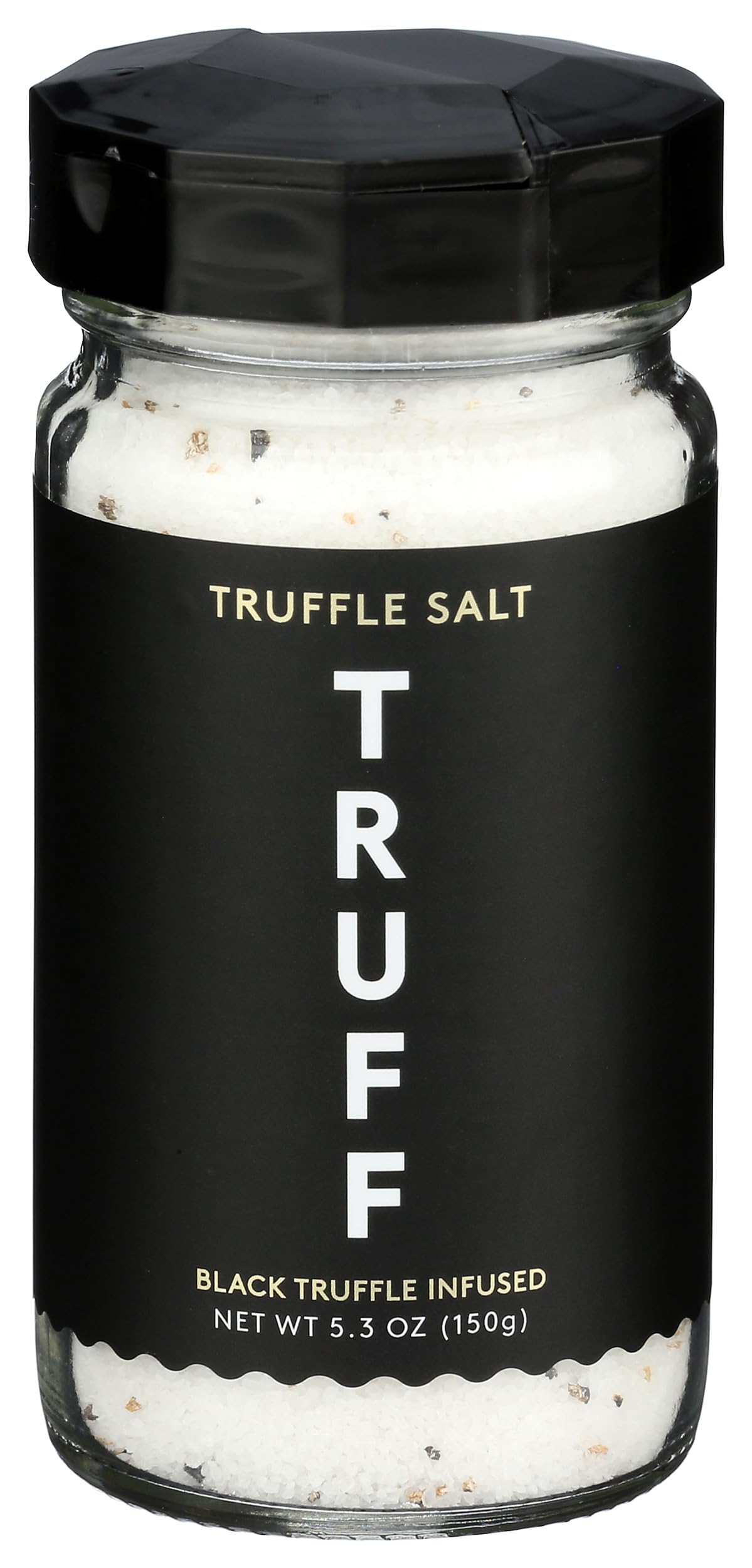 TRUFF Black Truffle Salt bottle pour for precise, flavorful seasoning