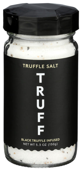 TRUFF Black Truffle Salt bottle pour for precise, flavorful seasoning