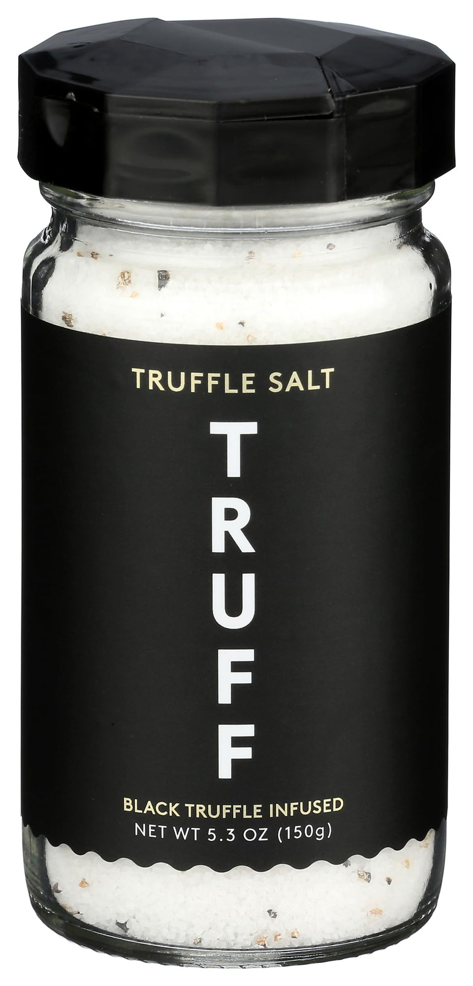 TRUFF Black Truffle Salt bottle pour for precise, flavorful seasoning