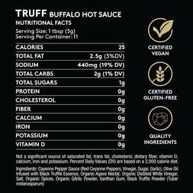 TRUFF Buffalo Sauce on mac and cheese: silky texture and tangy kick for comfort plates.