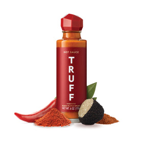 TRUFF Habanero Hot Sauce bottle highlights premium heat and black truffle aroma.