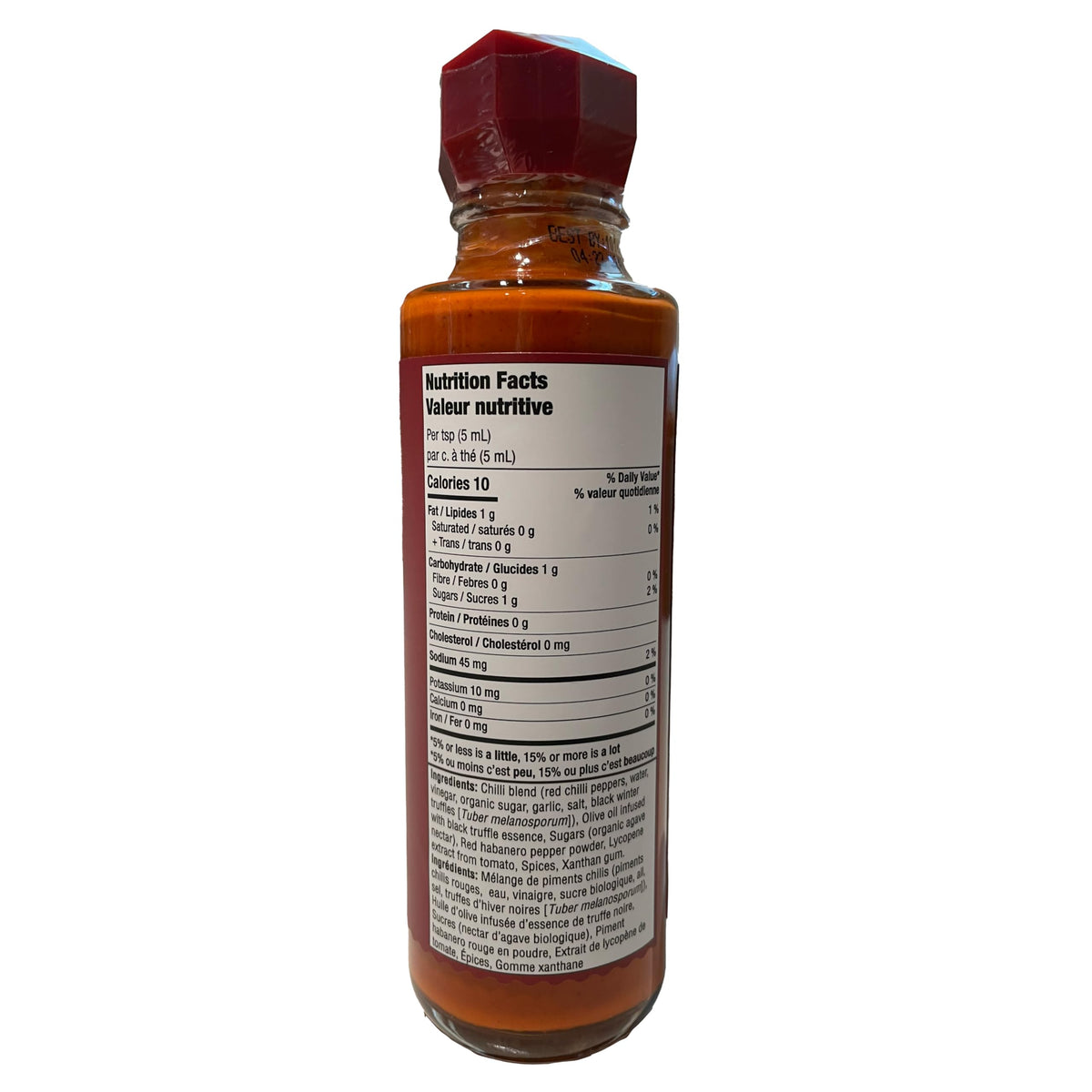 TRUFF Habanero Hot Sauce pour shot demonstrates steady pour and glossy finish.