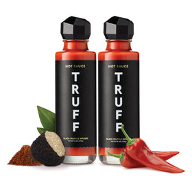 TRUFF hot sauce 6oz bottle with premium design and bold flavor.