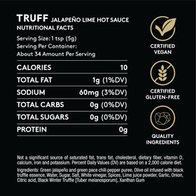 TRUFF Jalapeño Lime dish presentation pairs with grilled fare