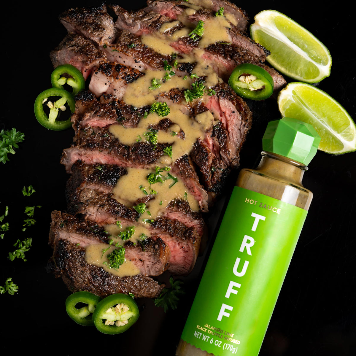 TRUFF Jalapeño Lime packaging shows premium, gourmet branding