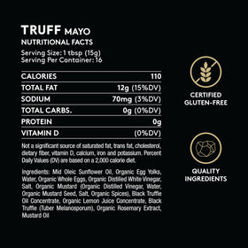 TRUFF Mayo cage-free eggs highlighted for quality.