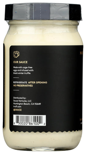 TRUFF mayo glossy jar close-up suggests a premium pantry staple.