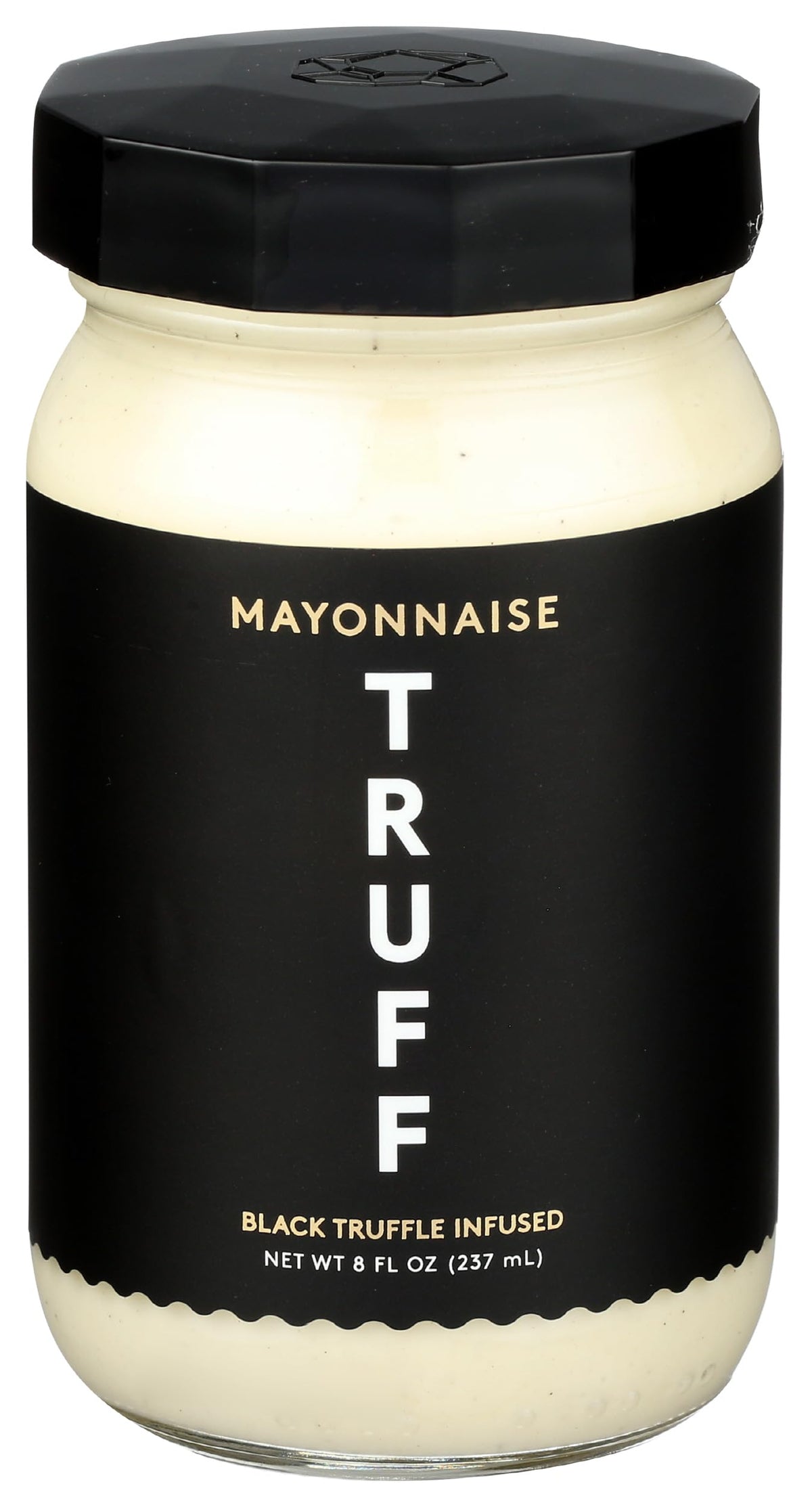 TRUFF Original Mayo jar on display highlights premium black truffle flavor.