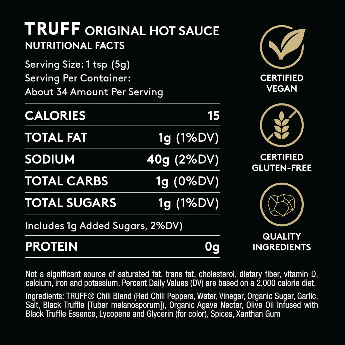 TRUFF Original Black Truffle Hot Sauce pour action adds depth to pizzas and eggs.