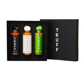 TRUFF Original Hot Sauce bottle with rich truffle flavor enhances gourmet meals.