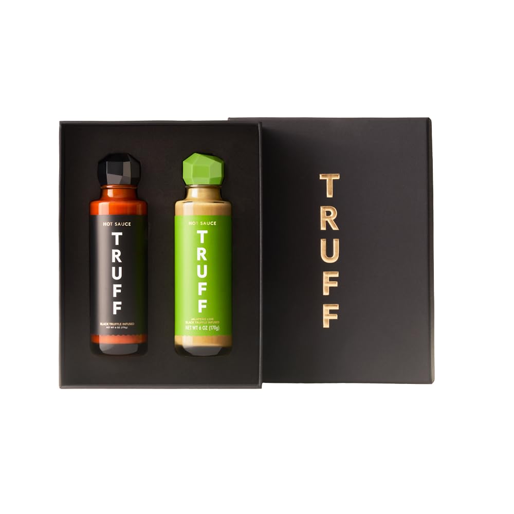 TRUFF Original hot sauce bottle being poured for premium flavor enhancement
