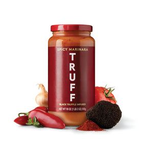 TRUFF Black Truffle Spicy Marinara bottle elevates pasta flavor for weeknights.