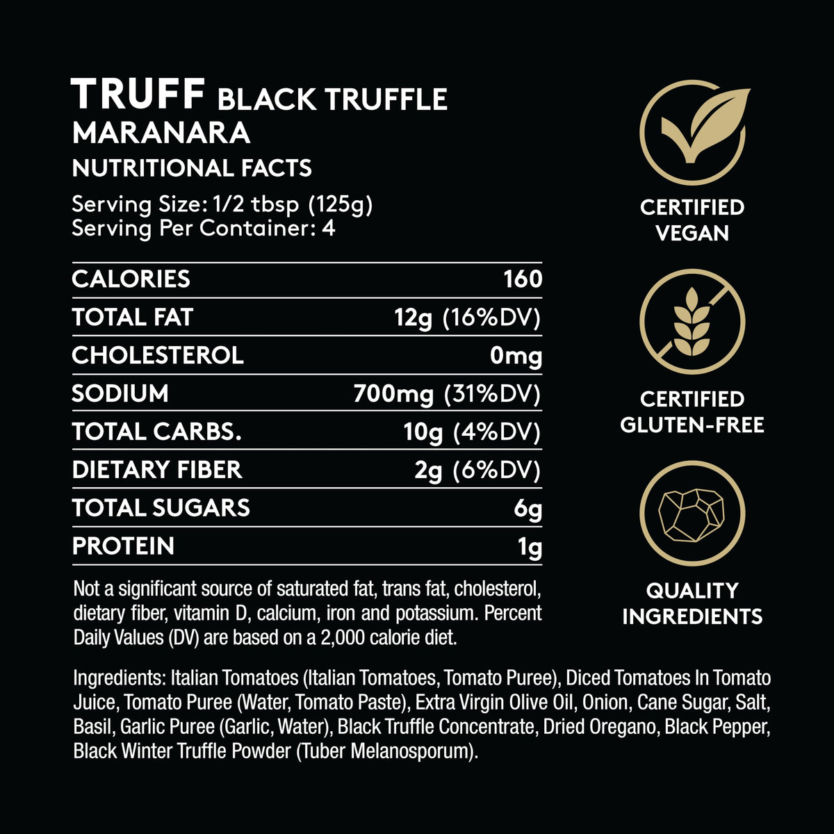 TRUFF pizza dough topped with sauce adds bold aroma and flavor.