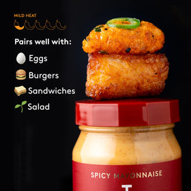 Two TRUFF Spicy Mayo jars ready for bold spreads and zesty salads.