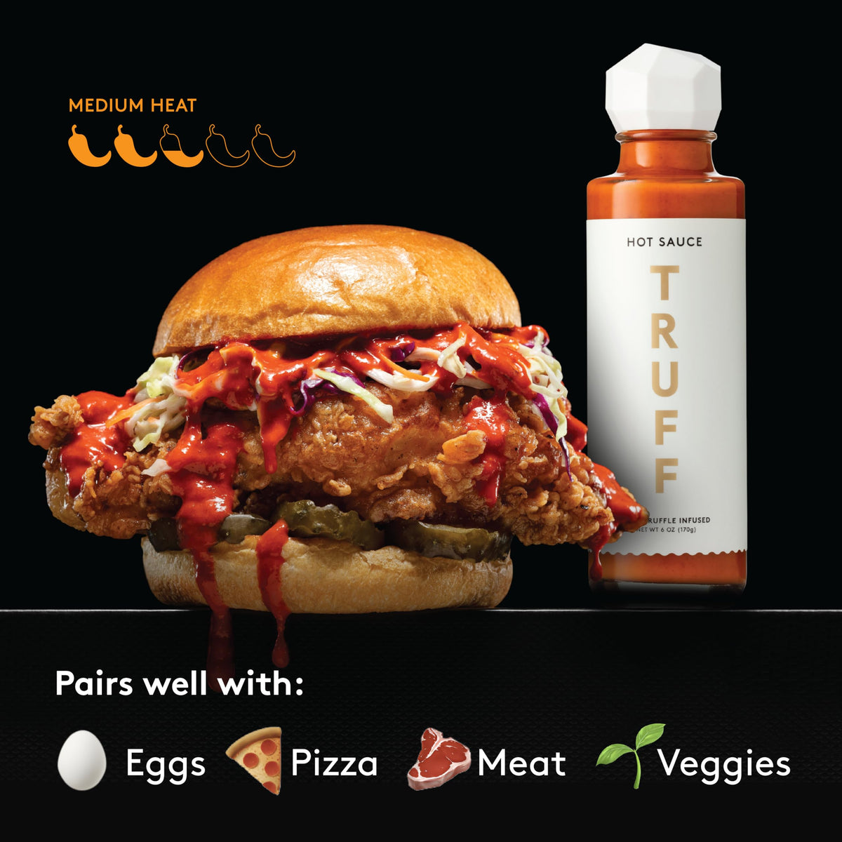 TRUFF White Truff bottle features bright coriander notes for lighter dishes