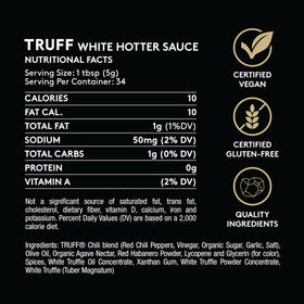 TRUFF White Hotter jalapeño peppers visible, signaling fiery, flavor-rich profile.