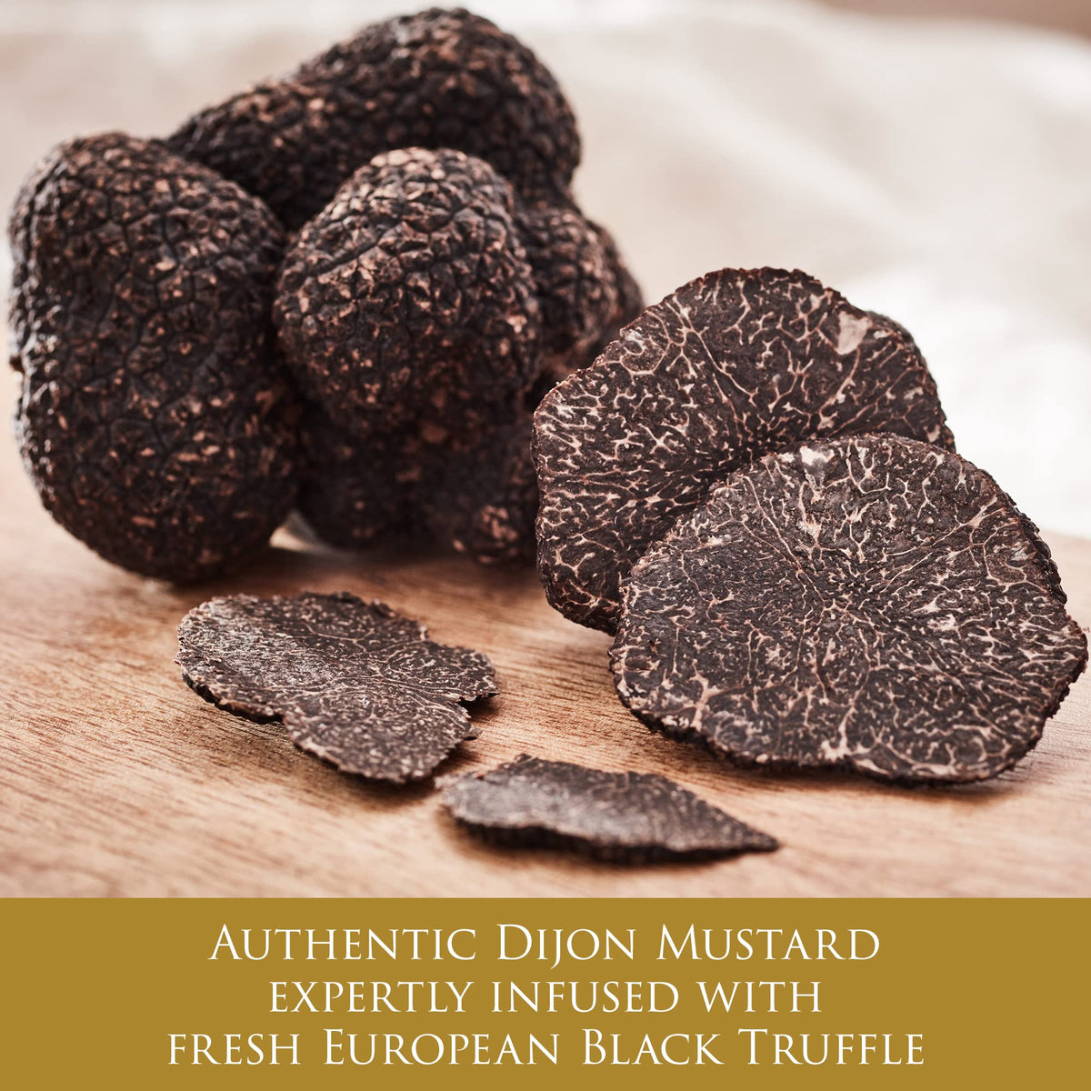 Close-up of TruffleHunter smooth mustard texture suggests luxury in every swirl.