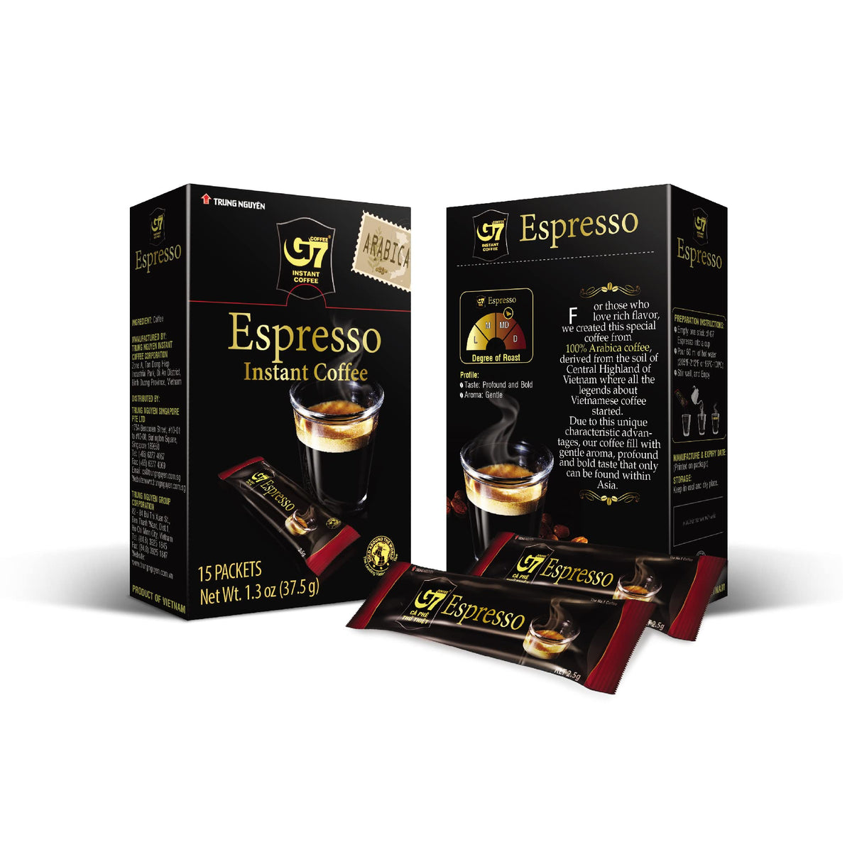 Trung Nguyen G7 bold flavor aroma from Arabica beans.