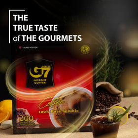 No sugar, G7 Pure Black delivers pure coffee flavor.
