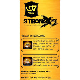 Trung Nguyen G7 Strong X2 cup being poured with bold flavor ready in minutes.