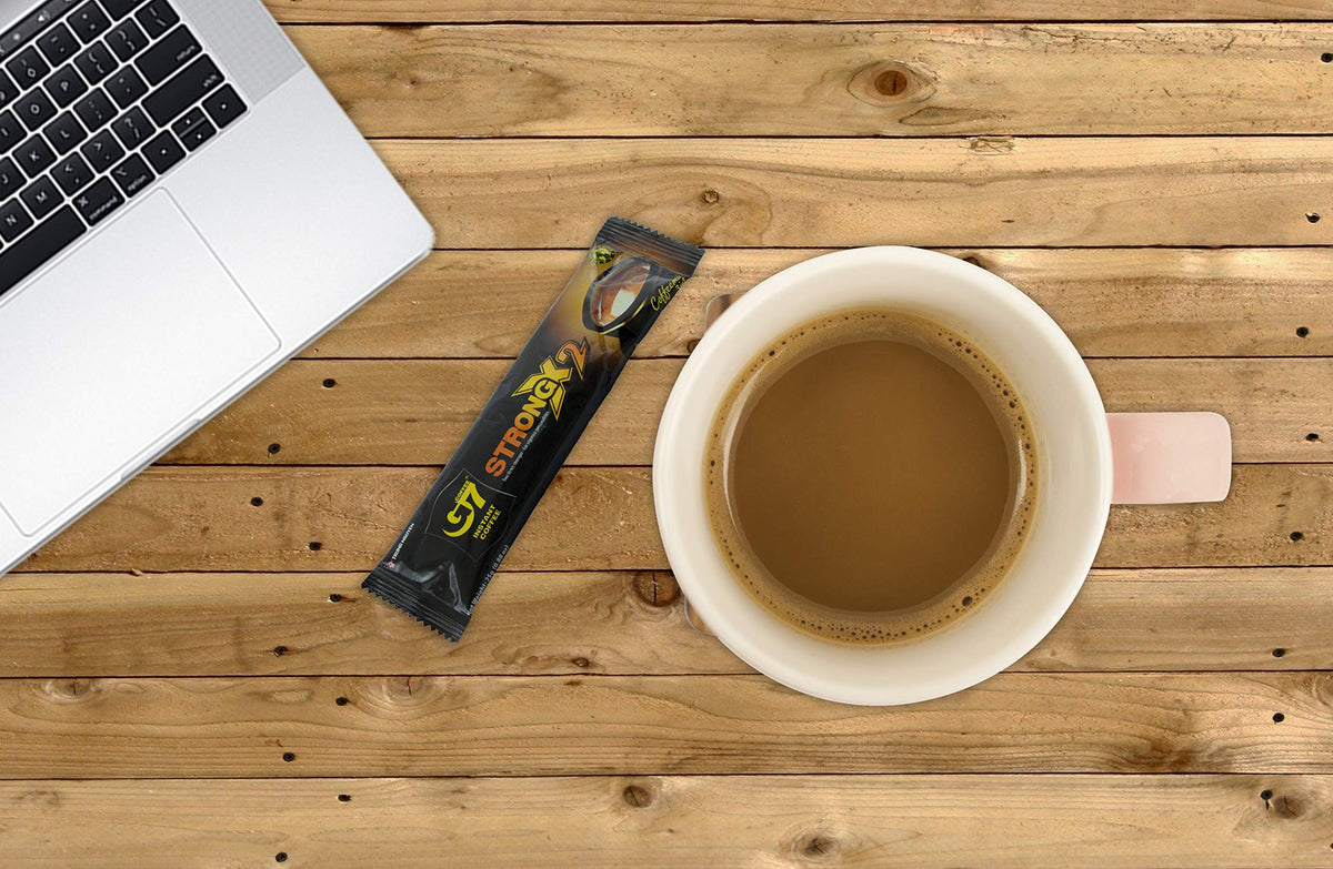 Trung Nguyen G7 Strong X2 travel-friendly pack ready for on-the-go caffeine.