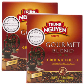 Trung Nguyen Gourmet Blend coffee box showing premium packaging and rich aroma