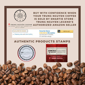 Ground coffee from Trung Nguyen Gourmet Blend ready for grind or filter brewing