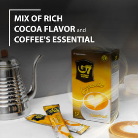 TRUNG NGUYEN Legend G7 Hazelnut cream close-up, inviting aroma and balanced flavor