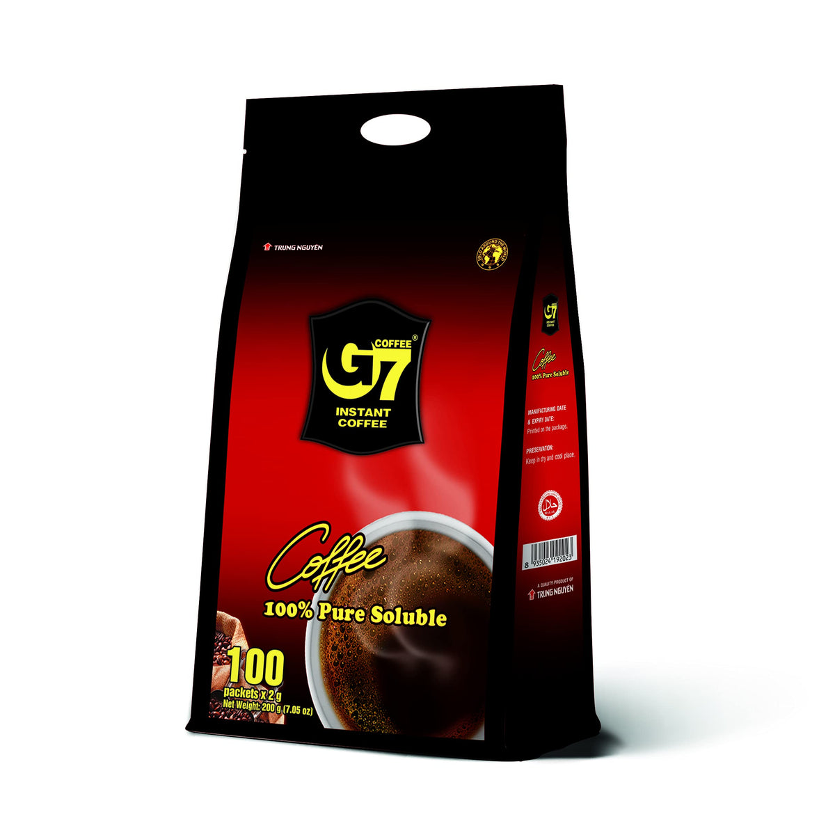 TRUNG NGUYÊN Legend G7 Pure Black sachet pack for quick, bold coffee.
